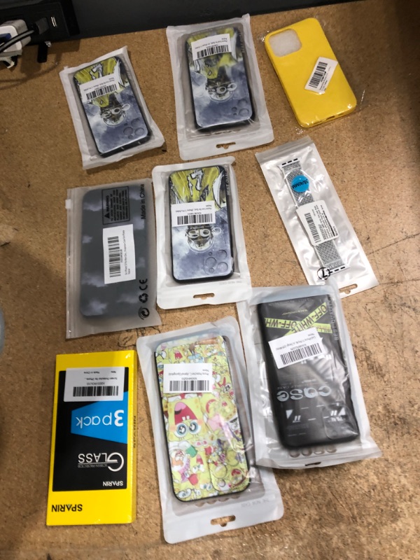 Photo 1 of Assorted 8 Pack iPhone Case Bundle; Pros/Max Cases, Screen Protector and Watch Items 