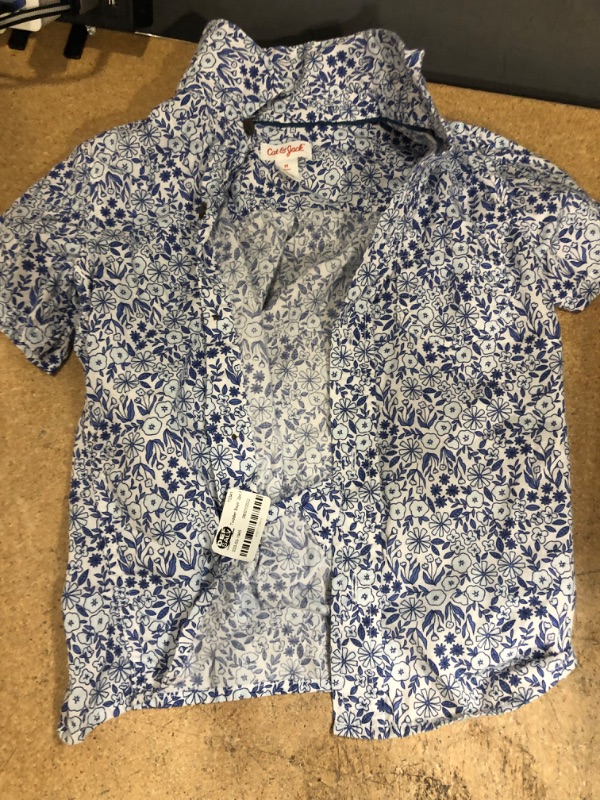 Photo 1 of Cat and Jack Blue Floral Dress Shirt 4T 