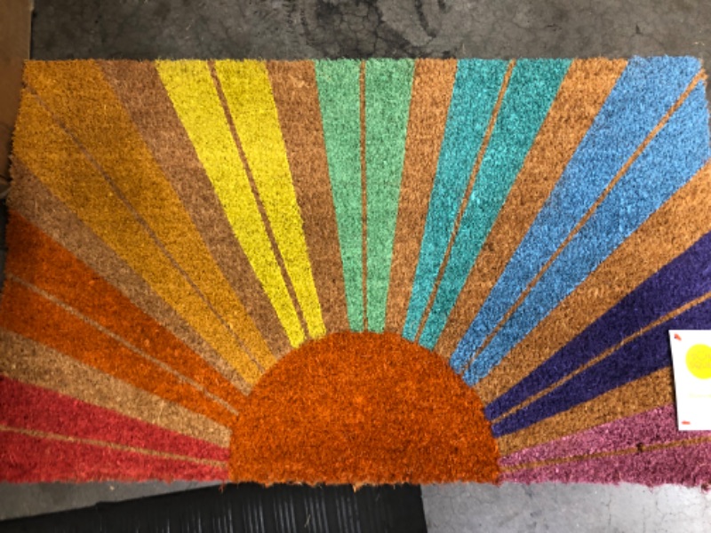 Photo 2 of 16x26 Rainbow Sunshine Doormat - Sun Squad