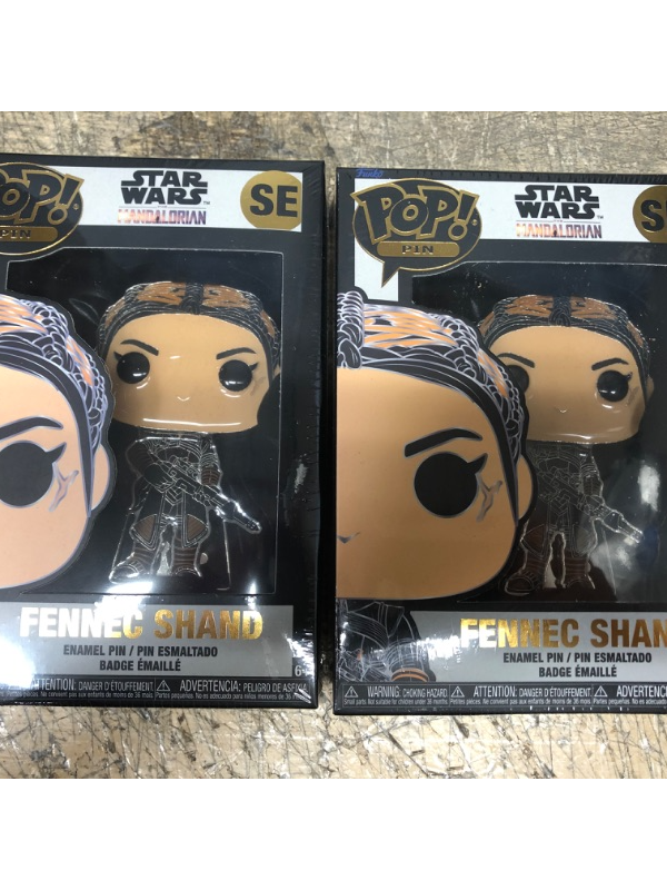 Photo 1 of BUNDLE OF 2---Funko Pop! Pin: Star Wars Mandalorian FENNEC SHAND SE SG
