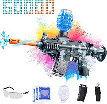 Photo 1 of Electric Gel Water Ball Blaster Toy,Eco-Friendly Splatter Ball Blaster Automatic, with 60000+ Water Beads and Goggles, for Outdoor Activities - Team Game, Ages 12+,Green
