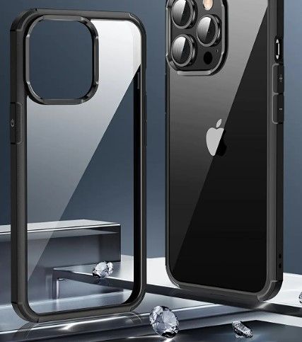 Photo 1 of 2 PACK - CASEKOO Defender [PRO] Case for iPhone 13 Pro, [Upgraded] Protective Case with Soft Black Bumper, Slim Fit Durable Cover with Phone Stand for Men & Women - Black, 6.1 Inch
