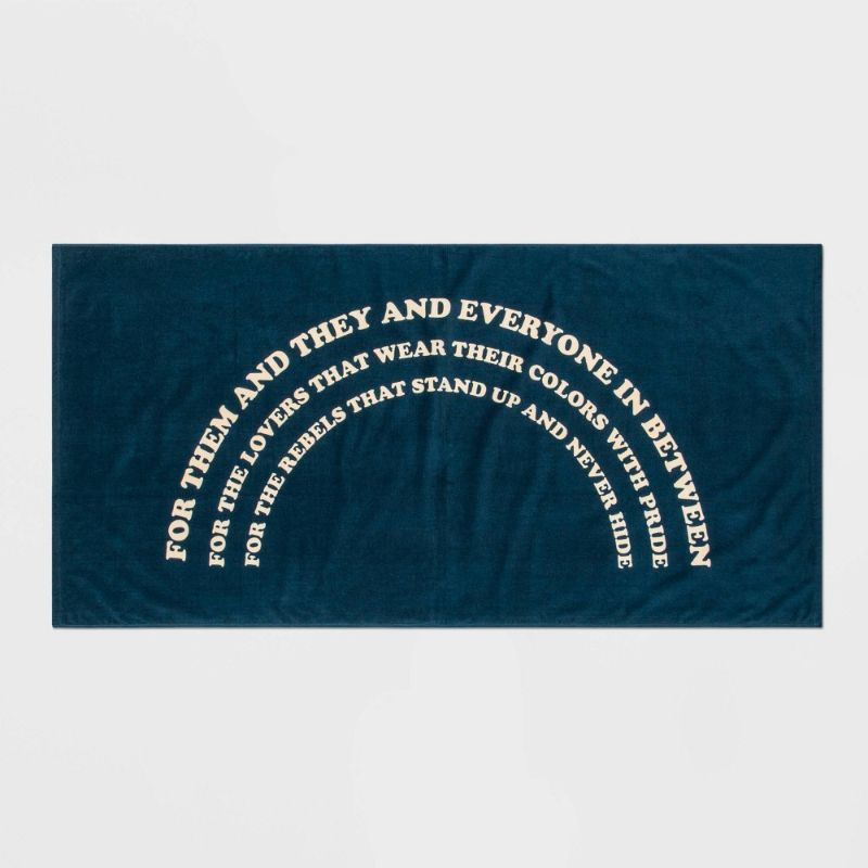 Photo 1 of -Beach Towel Poem Blue - Pride
