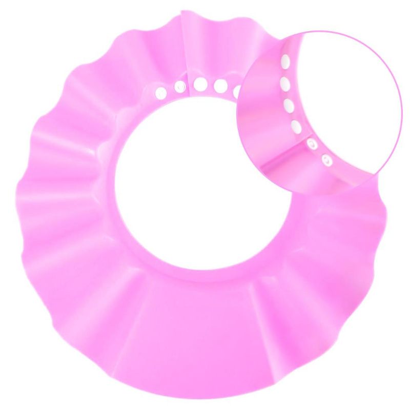 Photo 1 of 
 Safe Shampoo Shower Bathing Protection Bath Cap Soft Adjustable Visor Hat for Toddler, Baby, Kids, Children (pink)
