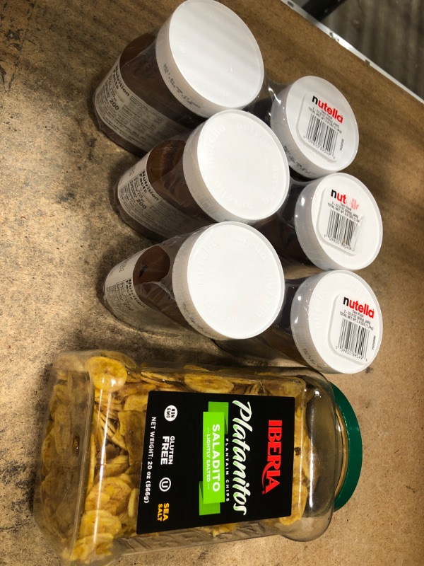 Photo 1 of ***Food Bundle of 4 Items*** ***EXP 3/13/23 Nutella Chocolate Hazelnut Jar, EXp 4/2023 Iberia Saladito Lightly Salted Plantain Chips