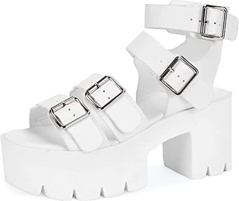 Photo 1 of ***SIze: 9*** KEIIYJ Women's Platform Multi Buckle Ankle Strap Chunky Wdege Sandals (JAFFA10)

