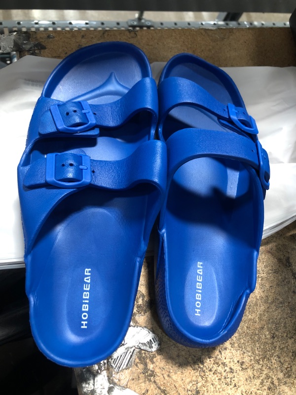 Photo 2 of ***Size: 43*** Women Slides Men Flat Sandals with Arch Support Adjustable Double Buckle Comfy Slip on Water/Shower/Beach Slippers