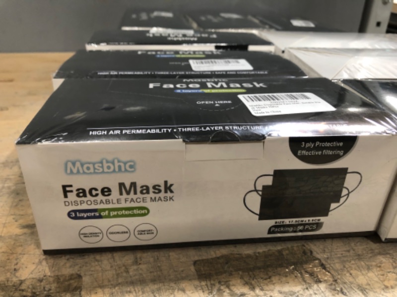 Photo 1 of Bundle of 9
50pack Disposable Face Masks Black 