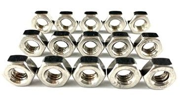 Photo 1 of (X3) 50 Pieces 1/4"-20 Hex Nut Stainless Steel 316
