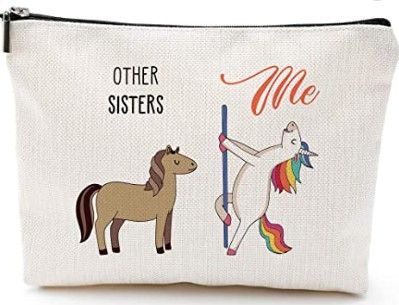 Photo 1 of (X3) Sister Gifts from Sister,Funny Sister Gifts,Sister Gifts from Brother,Sister Birthday Gifts,Makeup Bag, Make Up Pouch,Unicorn
