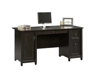 Photo 1 of ***PARTS ONLY*** Sauder Edge Water Computer Desk, Estate Black Finish
