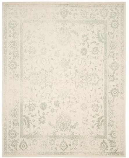 Photo 1 of Adirondack Ivory/Sage 9 ft. x 12 ft. Border Area Rug
