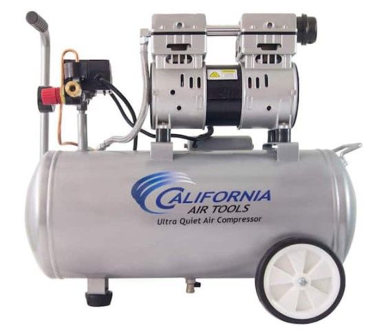 Photo 1 of 8.0 Gal. 1.0 HP Ultra Quiet and Oil-Free Electric Air Compressor
- Missing/loose hardware // Minor cosmetic damaged 
