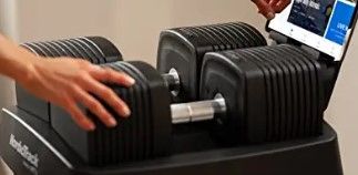 Photo 1 of **used-minor scratches**
NordicTrack 50 Lb iSelect Adjustable Dumbbells, Works with Alexa, Sold as Pair
