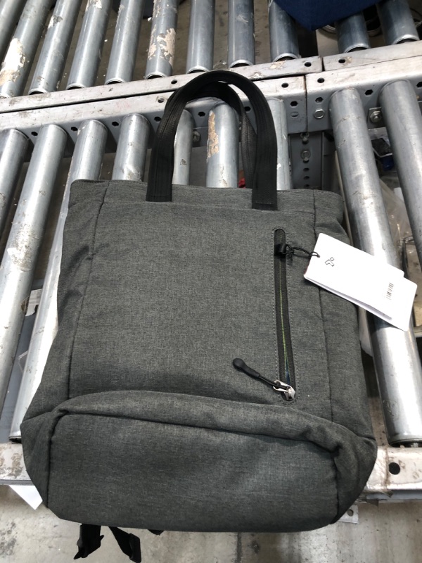 Photo 5 of **RIPPED STRAP**
Anti-Theft Urban Convertible Tote & Backpack Slate
