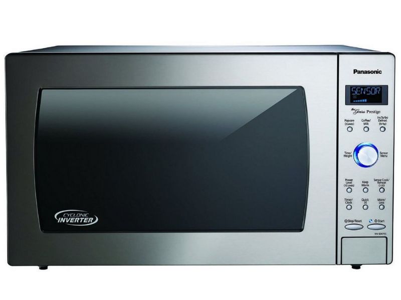 Photo 1 of **dented-not functional**
Panasonic 2.2 Cu. Ft. Built-in Countertop Cyclonic Wave Microwave Oven with Inverter Technology™ Stainless Steel

