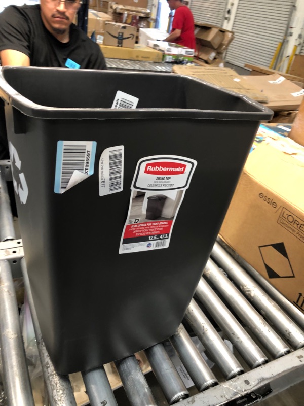 Photo 1 of **MISSING LID**
12.5 Gal Black Plastic Trash Can
