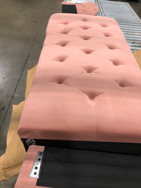 Photo 2 of **INCOMPLETE PARTS ONLY** SMALL PINK SECTIONAL SOFA