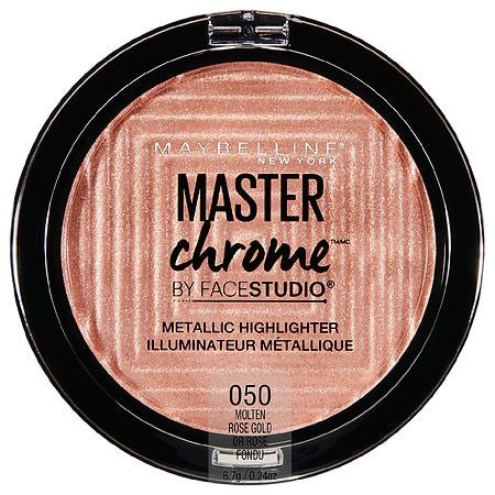 Photo 1 of **SET OF 2** Maybelline New York Facestudio Master Chrome Metallic Highlighter, Molten Rose Gold - 0.24 Oz | CVS
