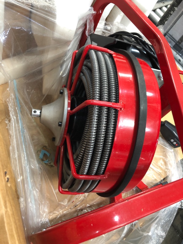 Photo 4 of **TESTED** Mophorn 75Ft x 1/2Inch Drain Cleaner Machine fit 1 Inch (25mm) to 4 Inch(100mm) Pipes 370W Drain Cleaning Machine Portable Electric Drain Auger with Cutters Glove Drain Auger Cleaner Sewer Snake