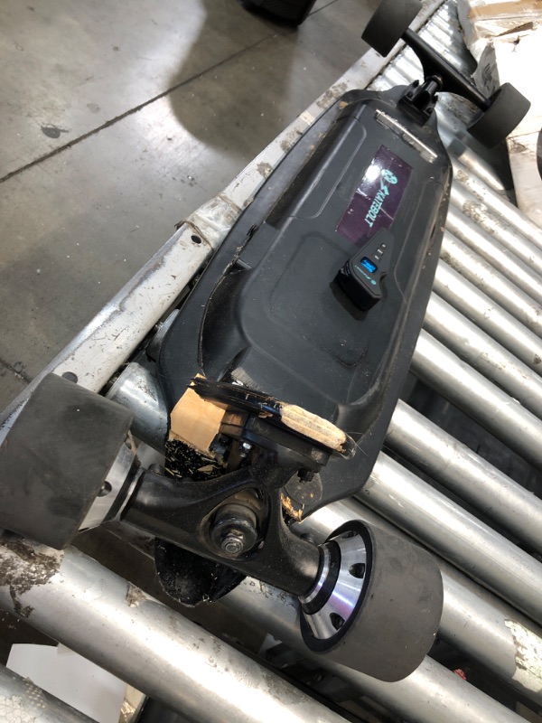 Photo 5 of **DAMAGED** SKATEBOLT Tornado II Electric Skateboard 26 MPH Top Speed 24 Miles Range,6 Months Warranty 4 Speed Modes Electric Longboard with LCD Remote Controller
