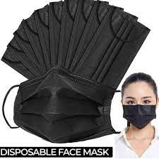 Photo 1 of **SET OF 10** REUSABLE ADULT BLACK  FACE MASKS 50CT** 