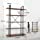 Photo 1 of 5 Tier Industrial Bookshelf, 6 Foot Tall Solid Etagere Bookcase, 72 H x 12 W x 47D Inches, Free Standing Book Shelves for Living Room, Bedroom, Office, 
White Wood Gold Metal