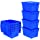 Photo 1 of Akro-Mils 39120 Industrial Plastic Storage Tote with Hinged Attached Lid, (21-Inch L by 15-Inch W by 12-Inch H), Blue, (5-Pack)
