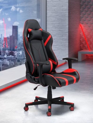 Photo 1 of * MISSING HARDARE* * MINOR DAMAGE* Android Gaming Chair Black & Red
