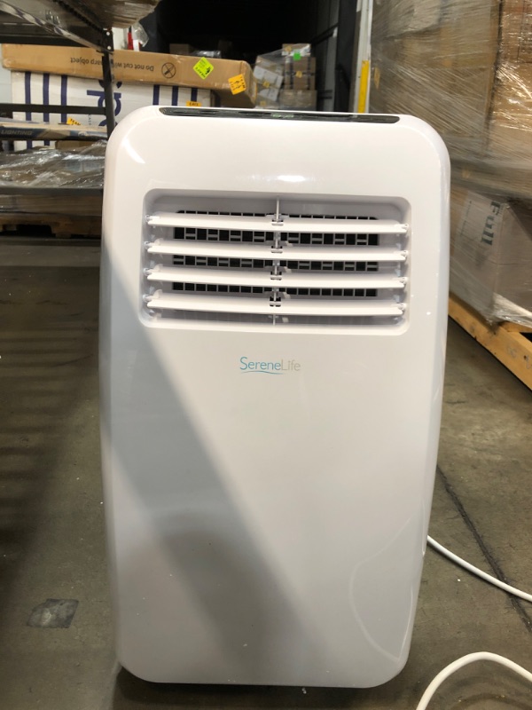 Photo 2 of Portable Electric Air Conditioner Unit - 900W 8000 BTU Power Plug In AC Cold Indoor Room Conditioning System w/ Cooler, Dehumidifier, Fan, Exhaust Hose, Window Seal, Wheels, Remote - SereneLife SLPAC8