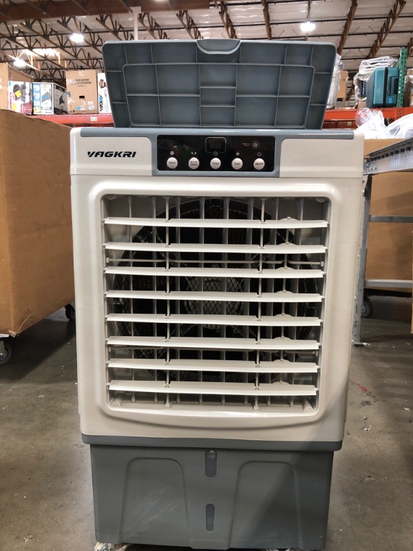 Photo 2 of Evaporative Cooler, VAGKRI 2100CFM Air Cooler, 120°Oscillation Swamp Cooler with Remote Control, 24H Timer, 3 Wind Speeds for Outdoor Indoor Use,7.9Gallon
