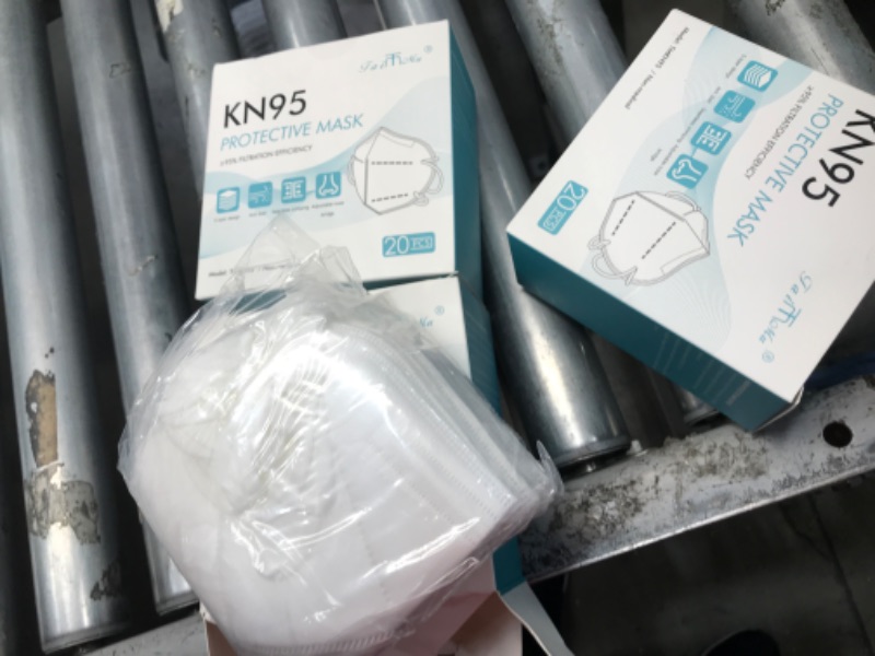 Photo 2 of **SET OF 3** EXP 08-01-2023**  Taimu TM KN95 Face Masks for Protection - Filter Efficiency 95% - 5 Layers Disposable Cup Dust Mask, Foldable Masks Against PM2.5, Dust, Air Pollution for...
