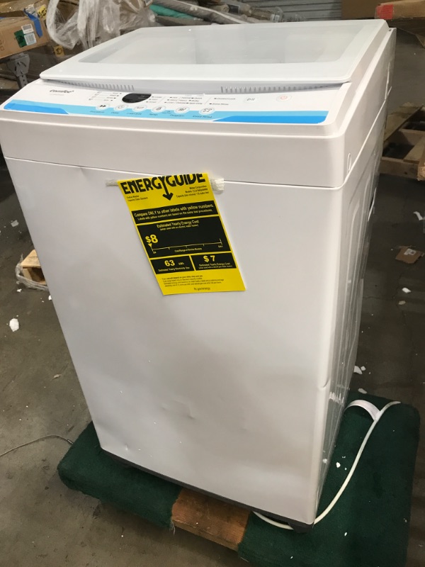 Photo 4 of **TESTED MINOR DAMAGE** Comfee’ 1.6 CU.FT Portable Washing Machine, 11lbs Capacity Fully Automatic Compact Washer with Wheels, 6 Wash Programs Laundry Washer with Drain
