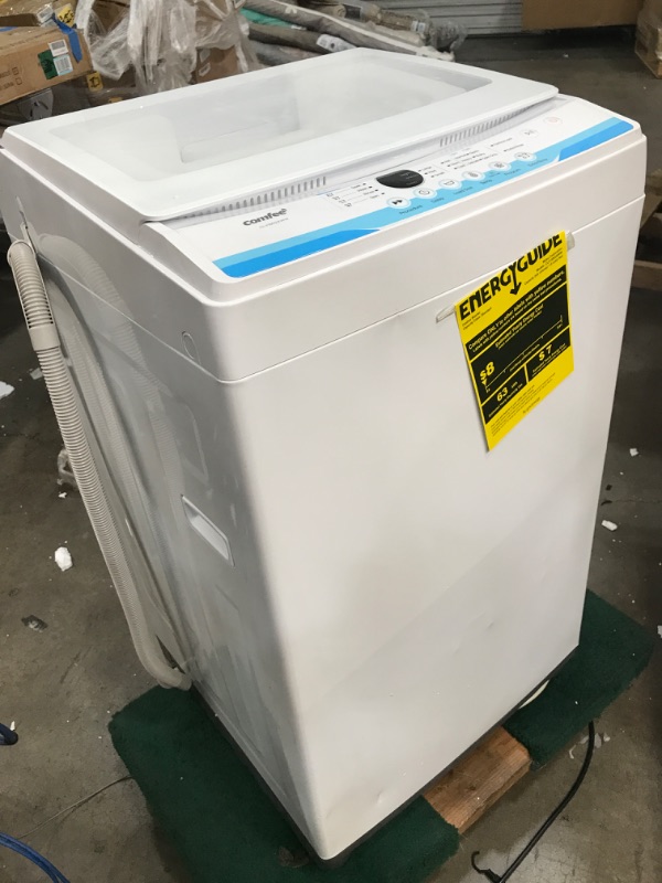 Photo 5 of **TESTED MINOR DAMAGE** Comfee’ 1.6 CU.FT Portable Washing Machine, 11lbs Capacity Fully Automatic Compact Washer with Wheels, 6 Wash Programs Laundry Washer with Drain