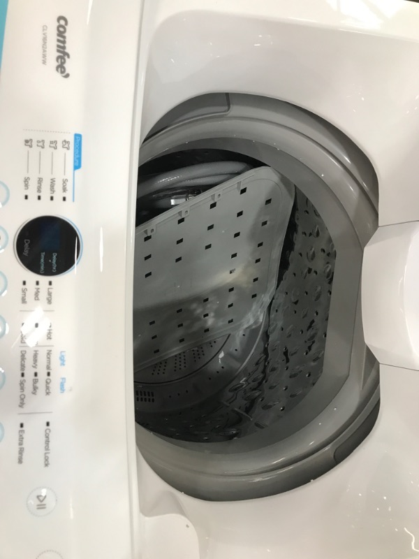 Photo 7 of **TESTED MINOR DAMAGE** Comfee’ 1.6 CU.FT Portable Washing Machine, 11lbs Capacity Fully Automatic Compact Washer with Wheels, 6 Wash Programs Laundry Washer with Drain