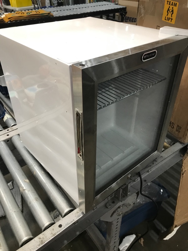 Photo 1 of **MINOR DENTS* MISSING KEYS** * Whynter BR-062WS, 62 Can Capacity Stainless Steel Beverage Refrigerator with Lock, White
