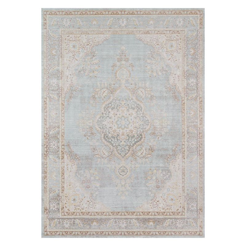 Photo 1 of 4'x6' Medallion Loomed Area Rug Blue - Momeni
