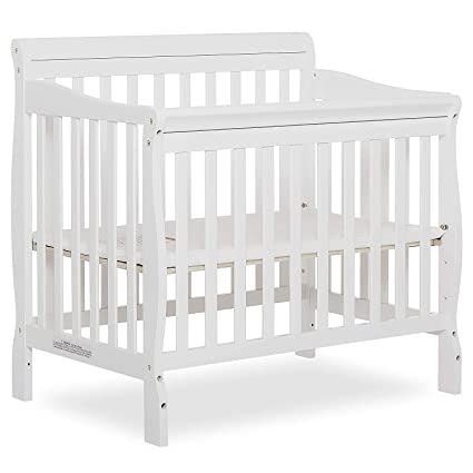 Photo 1 of ***PARTS ONLY*** Dream On Me Aden 4-In-1 Convertible Mini Crib In White, Greenguard Gold Certified, Non-Toxic Finish, New Zealand Pinewood, With 3 Mattress Height Settings

