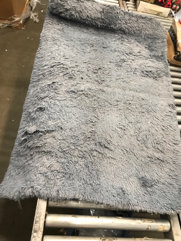 Photo 1 of 7X6FT BLUE SHAG STYLE RUG