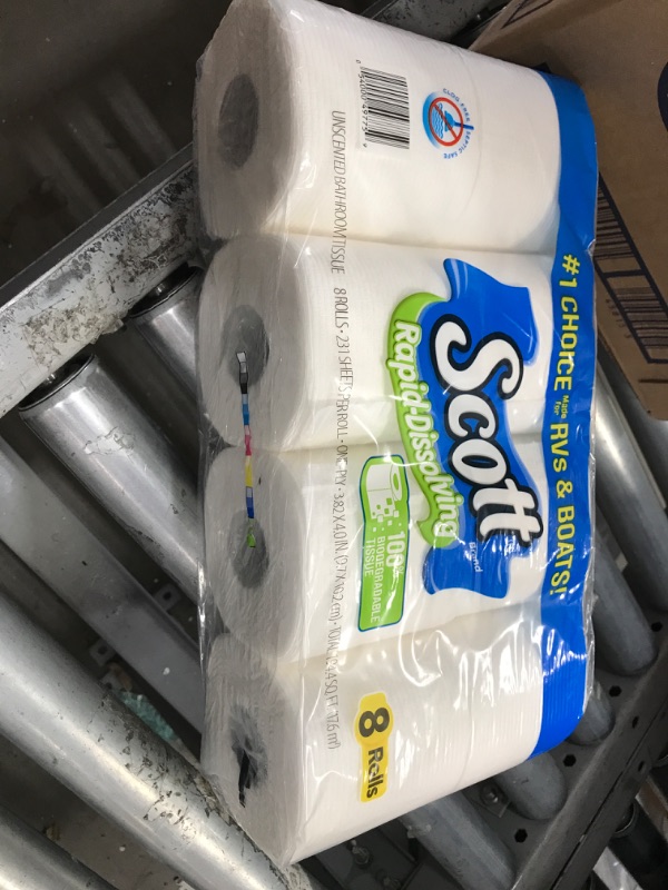 Photo 2 of **3 bags** Scott Rapid Dissolve Bath Tissue Made for RVs and Boats (24 Rolls)
