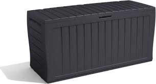 Photo 1 of **MISSING PARTS** Keter 247661 Marvel+ 270L Garden Storage Box - Graphite Grey
