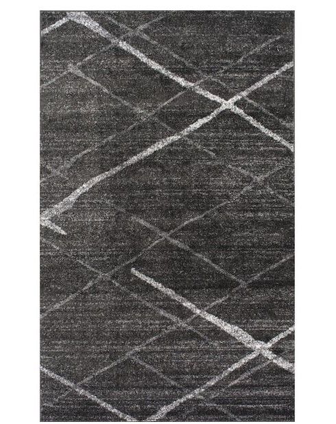 Photo 1 of **Holes in Carpet**nuloom Thigpen Contemporary Stripes Dark Gray 8 ft. x 12 ft. Area Rug
