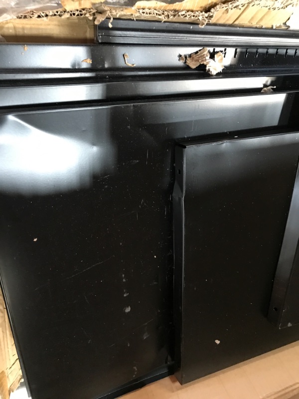 Photo 5 of **MISSING PARTS** DAMAGED** 72 in. Tall Black Metal Storage Cabinet with 2-Doors and 4-Shelves, Steel Storage Freestanding Cabinet in Black
