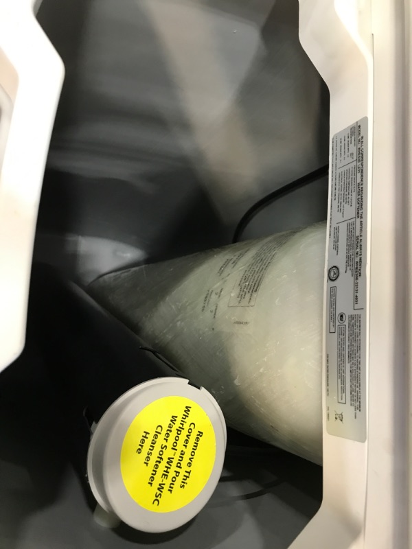 Photo 7 of * DAMAGED* MISSING PARTS Whirlpool WHES30E 30,000 Grain Softener | Salt & Water Saving Technology | NSF Certified | Automatic Whole House Soft Water Regeneration, 0.75 inches, Off-White
