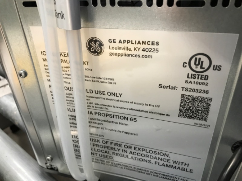 Photo 7 of **NEW**TESTED* GE Profile Opal | Countertop Nugget Ice Maker with Side Tank | Portable Ice Machine Makes up to 24 Lbs. of Ice per Day | Stainless Steel Finish
