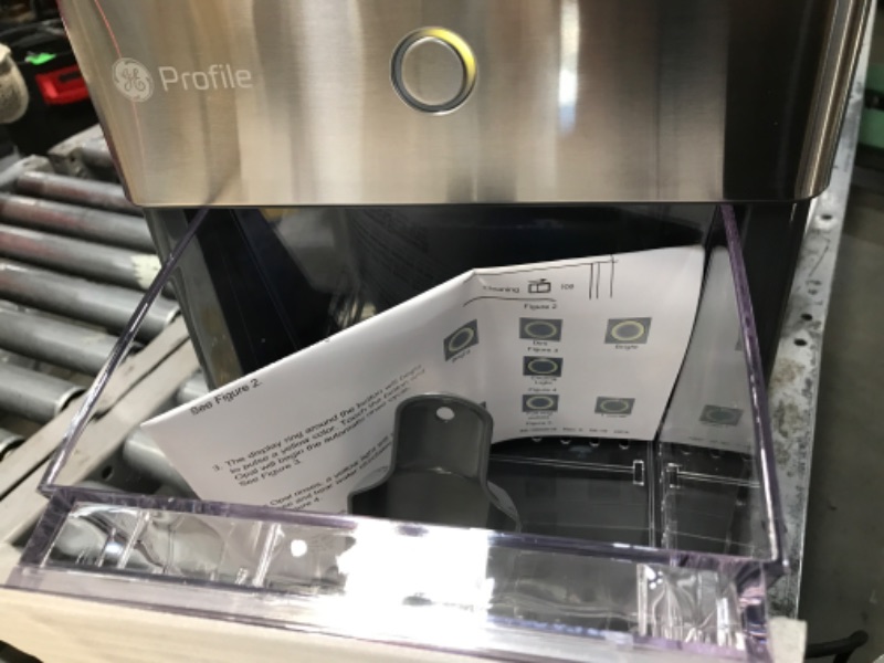 Photo 6 of **NEW**TESTED* GE Profile Opal | Countertop Nugget Ice Maker with Side Tank | Portable Ice Machine Makes up to 24 Lbs. of Ice per Day | Stainless Steel Finish
