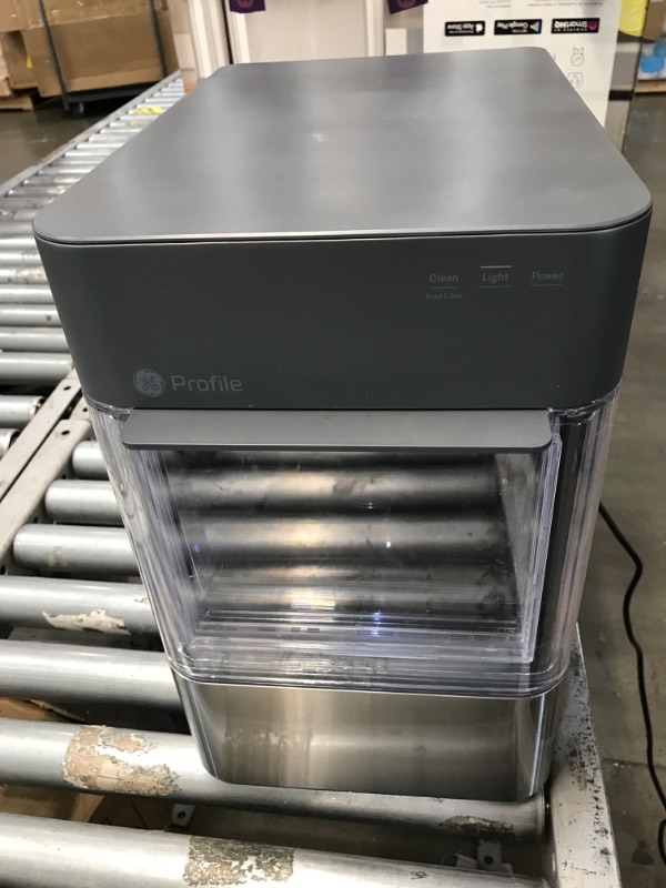 Photo 5 of **TESTED** Opal 24 lb Portable Nugget Ice Maker in Stainless Steel, with Side Tank, and WiFi connected