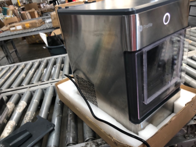 Photo 5 of GE Profile Opal | Countertop Nugget Ice Maker with Side Tank | Portable Ice Machine Makes up to 24 lbs. of Ice Per Day | Stainless Steel Finish
