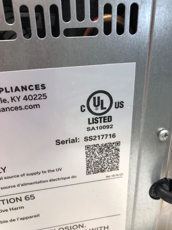 Photo 8 of GE Profile Opal | Countertop Nugget Ice Maker with Side Tank | Portable Ice Machine Makes up to 24 lbs. of Ice Per Day | Stainless Steel Finish
