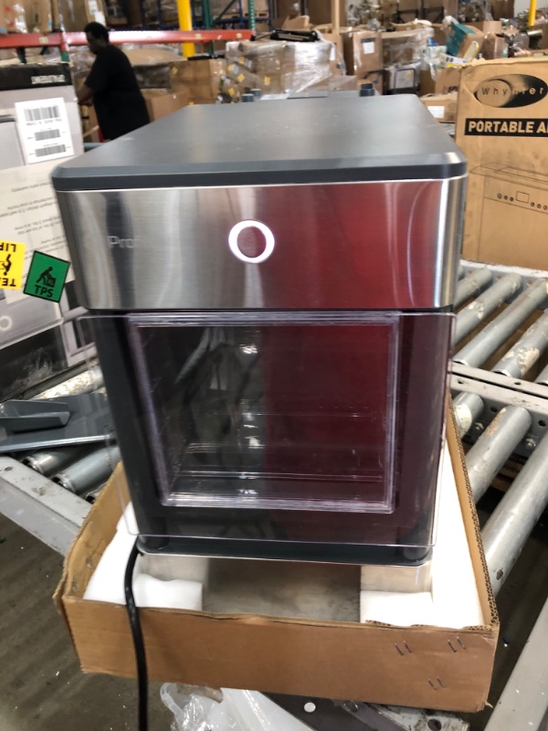 Photo 2 of GE Profile Opal | Countertop Nugget Ice Maker with Side Tank | Portable Ice Machine Makes up to 24 lbs. of Ice Per Day | Stainless Steel Finish
